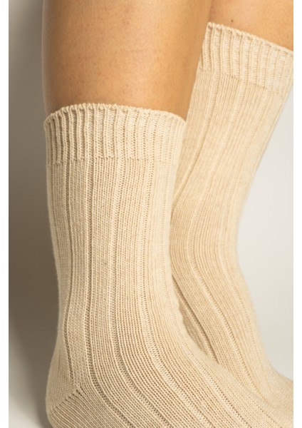 Pamuklu Kalın Dokulu Kışlık Kadın Çorabı 3'lü Set