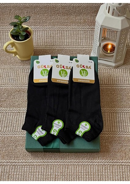 Bambu Terletmez Dikişsiz Kısa Kadın Çorap 6'lı Paket modelleri