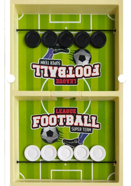 Lastik Fırlatmalı Futbol Şut ve Gol Hızlı Sapan Masa Futbol Oyunu Çocuk Odaklanma Zeka Kutu Oyunu