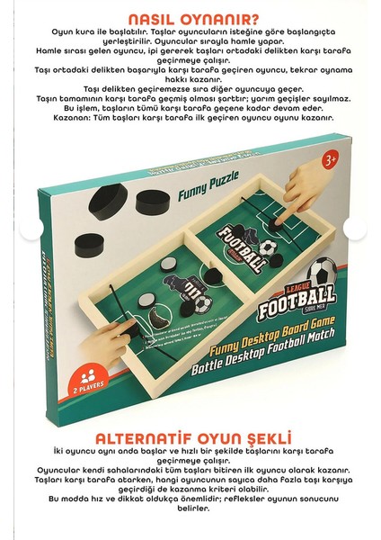 Lastik Fırlatmalı Futbol Şut ve Gol Hızlı Sapan Masa Futbol Oyunu Çocuk Odaklanma Zeka Kutu Oyunu fiyatları