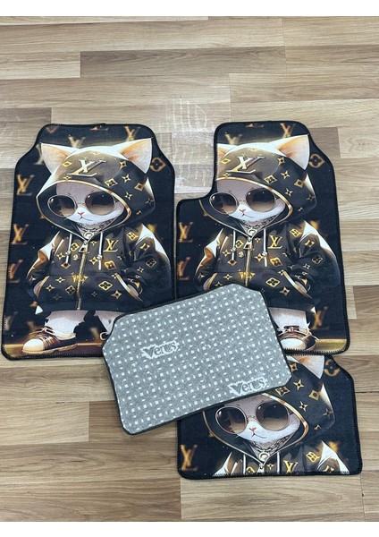Louis Vuittondesenli Araba Paspası – 4’lü Set modelleri