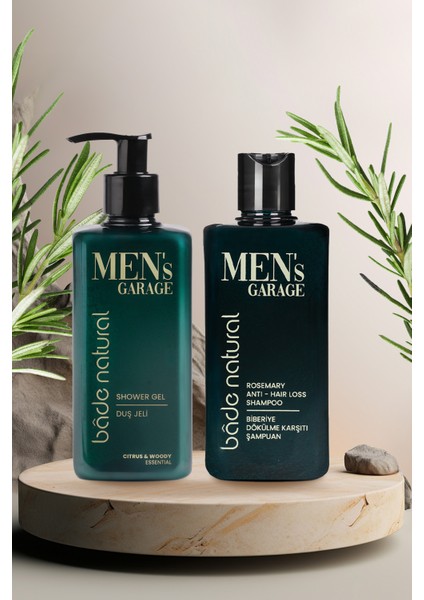 Men's Garage Besleyici ve Güçlendirici Biberiye Şampuan ve Duş Jeli indirimleri