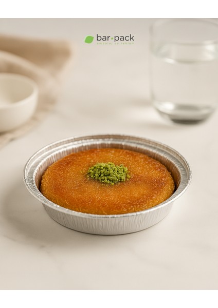 Bar- Pack Alüminyum Künefe Kabı Kapaklı 100 Adet fırsatları