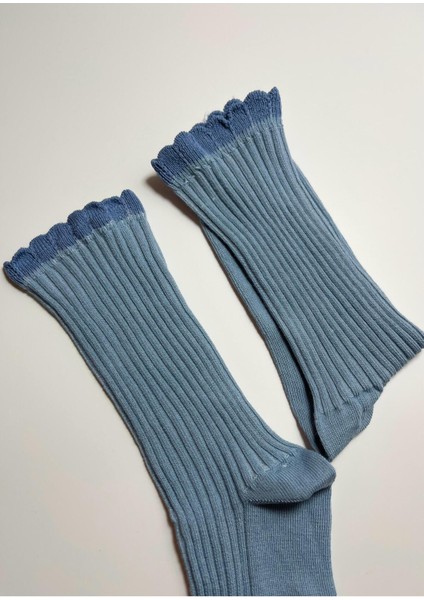 Pamuklu Fırfırlı Kadın Çorabı modelleri