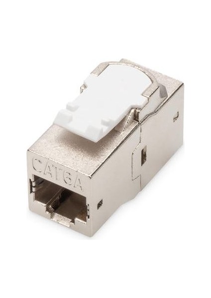 CAT.6A Adaptör (Coupler), Zırhlı/ekranlı, Panel Tipi, RJ45 Dişi <-> RJ45 Dişi Beyaz