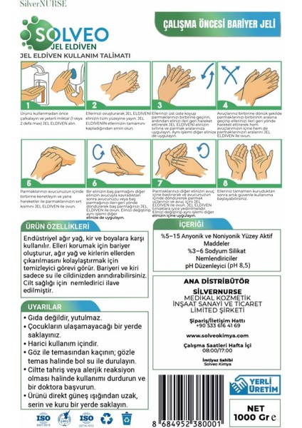 Solveo Jel Eldiven modelleri
