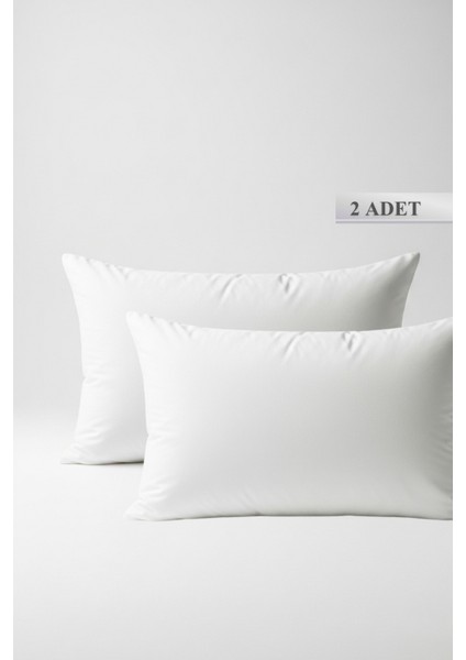 2 Adet 700 gr Elyaf Dolgulu Mikrofiber Yastık - Yıkanabilir & Nefes Alan 50 x 70 cm