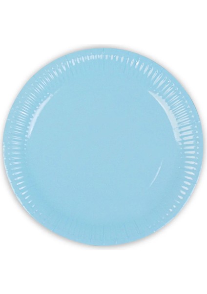 Karton Tabak Makaron Mavi 8'li 23CM