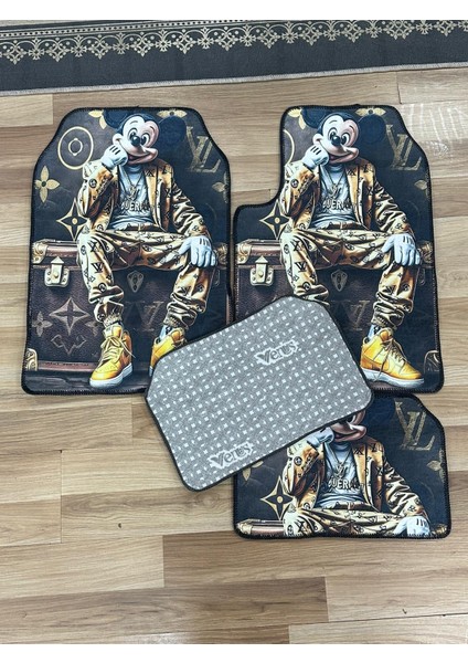 Louis Vuittondesenli Araba Paspası – 4’lü Set modelleri