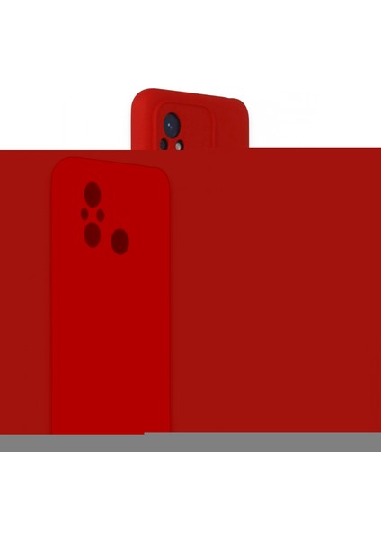 Xiaomi Redmi 12C Kılıf Nano Içi Kadife Silikon - Kırmızı fiyatları