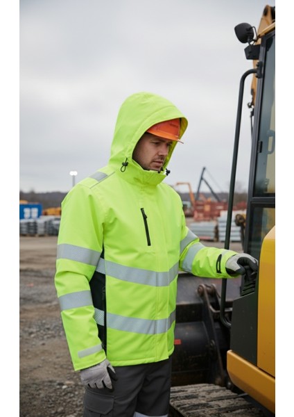 Oxford Kumaş Reflektörlü Iş Montu, Su Geçirmez, Kapüşonlu, Termal Astar indirimleri