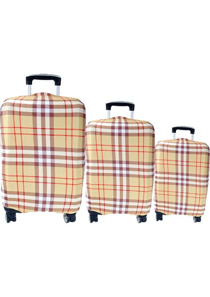 (MY#142 Desen) Valizler Için Kılıf Seti (Kabin Orta ve büyük)