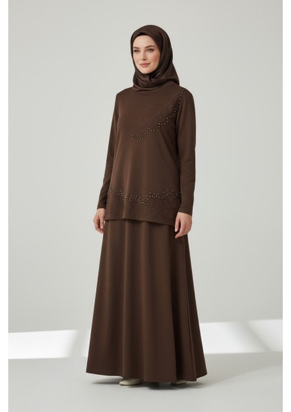 Büyük Beden Işlemeli Etekli Ikili Takım - MDS552855TKM