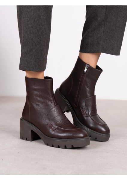 Vanya Kahve Hakiki Deri Kadın Bot modelleri