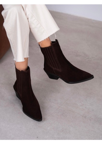Lexis Kahve Süet Hakiki Deri Kadın Bot fırsatları
