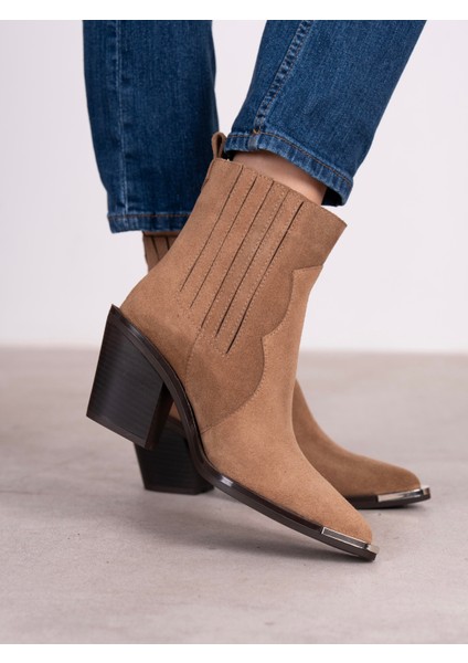 Asron Camel Süet Hakiki Deri Kadın Bot fiyatları