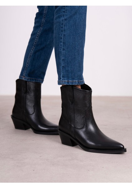 Medea Siyah Hakiki Deri Kadın Bot fırsatları
