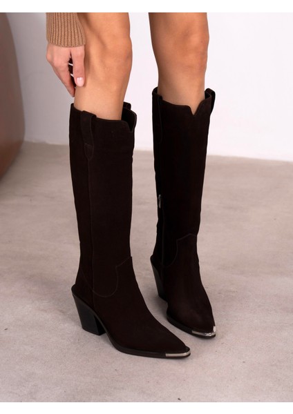 Zonia Kahve Süet Hakiki Deri Kadın Çizme fiyatları