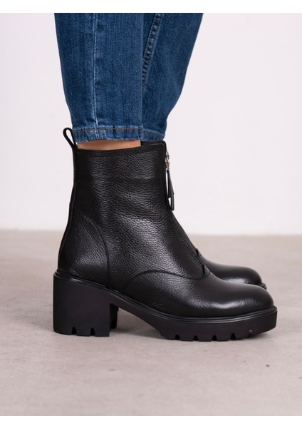 Kristina Siyah Hakiki Deri Kadın Bot fiyatları