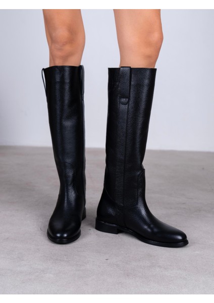 Fjori Siyah Hakiki Deri Kadın Çizme modelleri