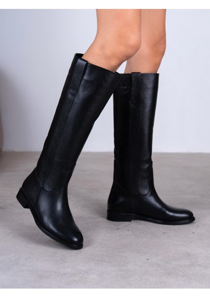 Fjori Siyah Hakiki Deri Kadın Çizme fırsatları