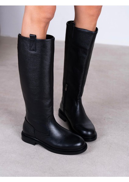 Nessa Siyah Hakiki Deri Kadın Çizme fiyatları