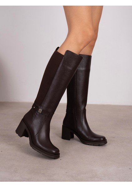 Fauna Kahve Hakiki Deri Kadın Çizme fiyatları