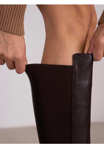 Fauna Kahve Hakiki Deri Kadın Çizme fırsatları