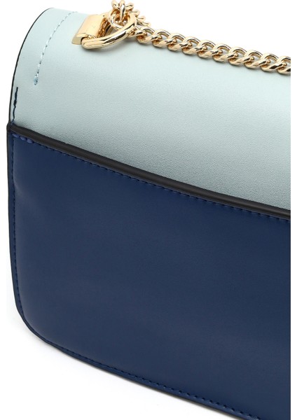 Kadın Lacivert Uzun Zincir Askılı Klasik Omuz Çantası 25SBD251118