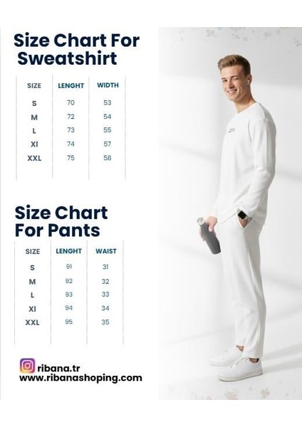 Unısex Fitilli Bisiklet Yaka Uzun Kollu Baskılı 2'li Takım fiyatları