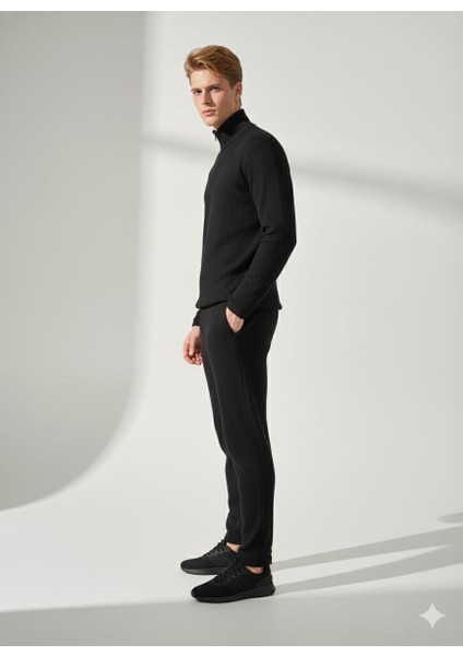 Unisex Fitilli Gömlek Yaka Fermuarlı Cepli Beli Lastikli Triko Alt Üst Takım fiyatları