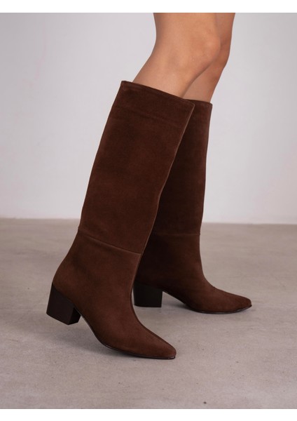 Espera Kahve Süet Hakiki Deri Kadın Çizme fırsatları