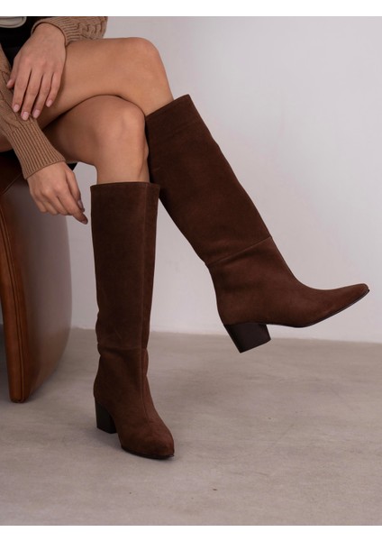 Espera Kahve Süet Hakiki Deri Kadın Çizme indirimleri