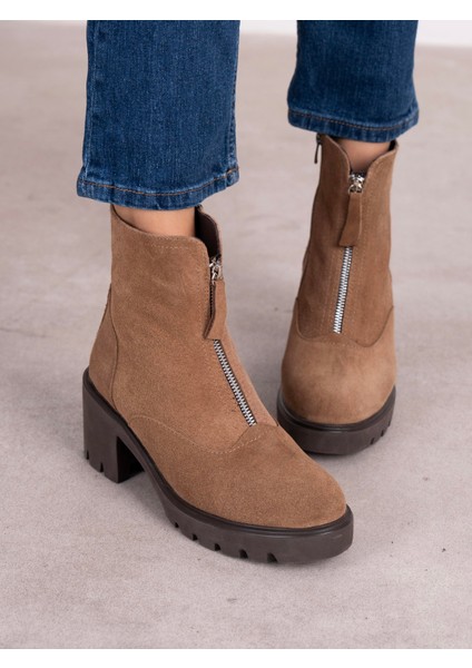 Kristina Camel Süet Hakiki Deri Kadın Bot fiyatları