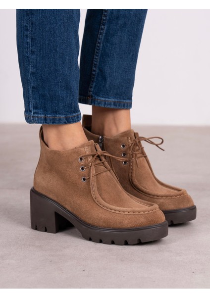 Arwen Camel Süet Hakiki Deri Kadın Bot fiyatları