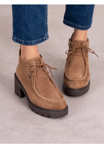 Arwen Camel Süet Hakiki Deri Kadın Bot fırsatları