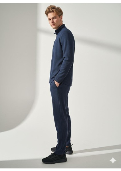 Unisex Fitilli Gömlek Yaka Fermuarlı Cepli Beli Lastikli Triko Alt Üst Takım modelleri