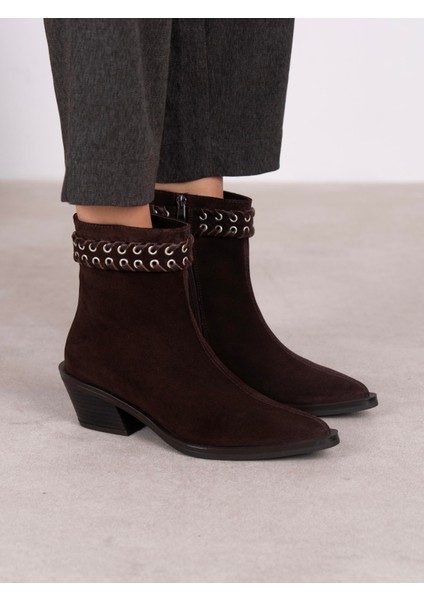 Kora Kahve Süet Hakiki Deri Kadın Bot fiyatları