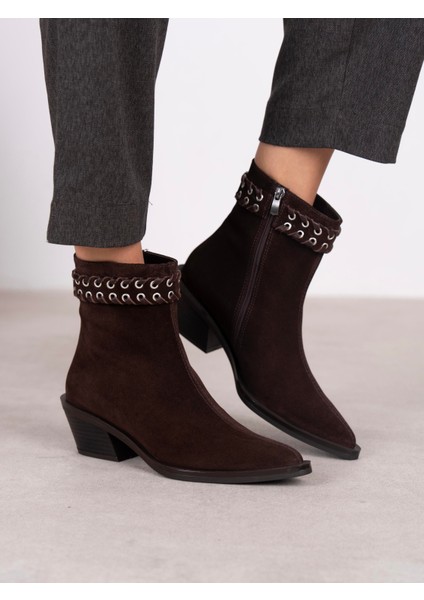 Kora Kahve Süet Hakiki Deri Kadın Bot fırsatları