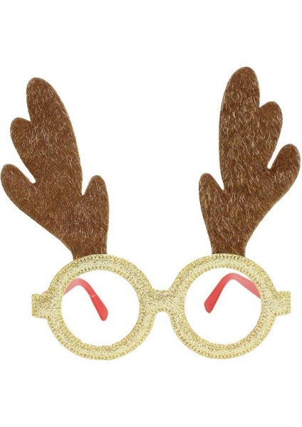 Yılbaşı Kahverengi Geyik Boynuzlu Parti Gözlüğü – Altın Simli Kostüm Aksesuarı fiyatları