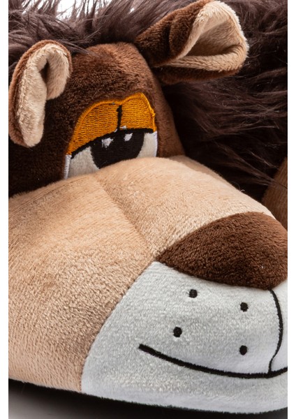 Aslan Çocuk Hayvanlı Panduf Kahverengi 30/35 fiyatları