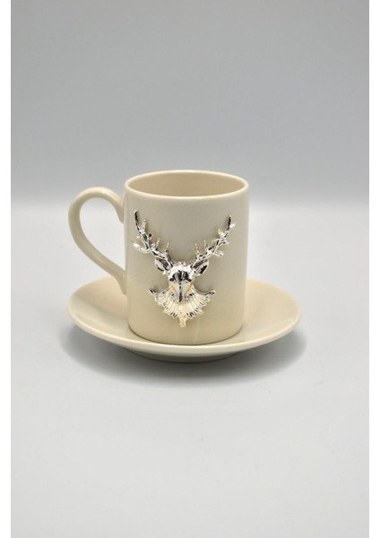 Şık Tasarım Porselen Geyikli 2 Li Fincan Set fiyatları