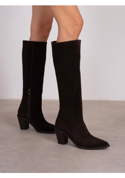 Bjorn Kahve Süet Hakiki Deri Kadın Çizme fırsatları