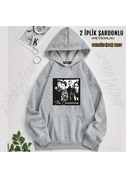 The Cranberries Baskılı Kapüşonlu Oversize Sweatshirt (2 Iplik)