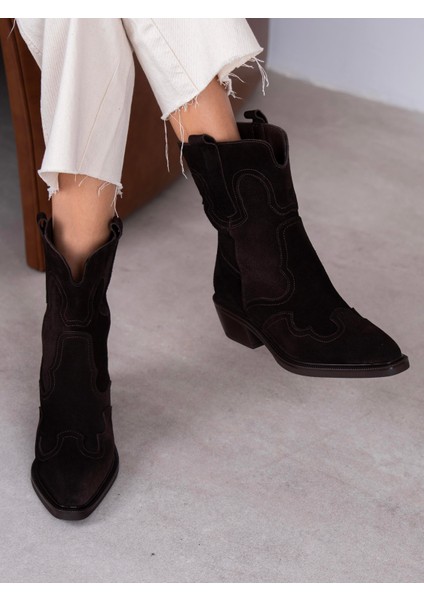 Aira Kahve Süet Hakiki Deri Kadın Bot fırsatları