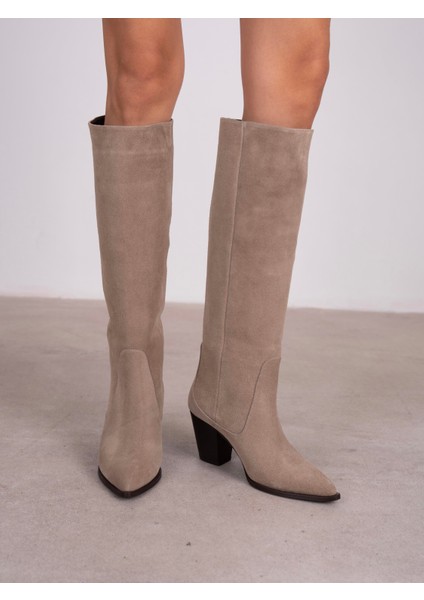 Aniela Vizon Süet Hakiki Deri Kadın Çizme fırsatları