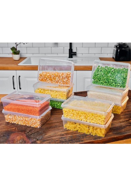 Saklama Kabı 10 Adet 2 Lt Kilitli, Dondurucu,buzdolabı,erzak,oyuncak,yemek,kahve,malzeme modelleri