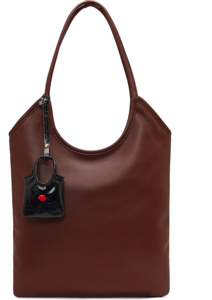 Kadın Kahverengi Aksesuar Detaylı Omuz Çantası 25SBD254618