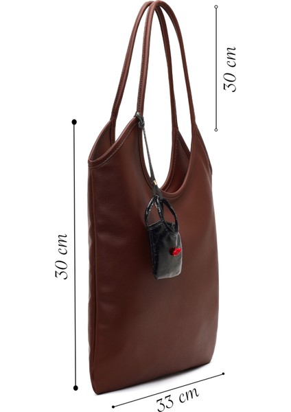 Kadın Kahverengi Aksesuar Detaylı Omuz Çantası 25SBD254618 fiyatları