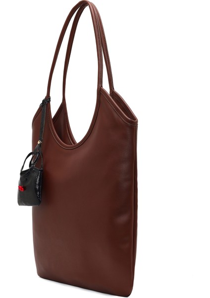 Kadın Kahverengi Aksesuar Detaylı Omuz Çantası 25SBD254618 fırsatları